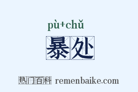 暴处是什么意思的图片